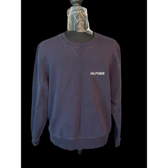 Tommy Hilfiger Black Pullover Sweatshirt Men size S Small - Picture 1 of 5